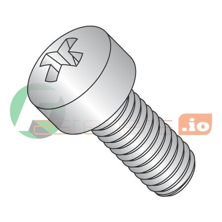 Newport Fasteners #10-32 x 3/4 in Phillips Fillister Machine Screw, Plain 18-8 Stainless Steel, 2500 PK 951826